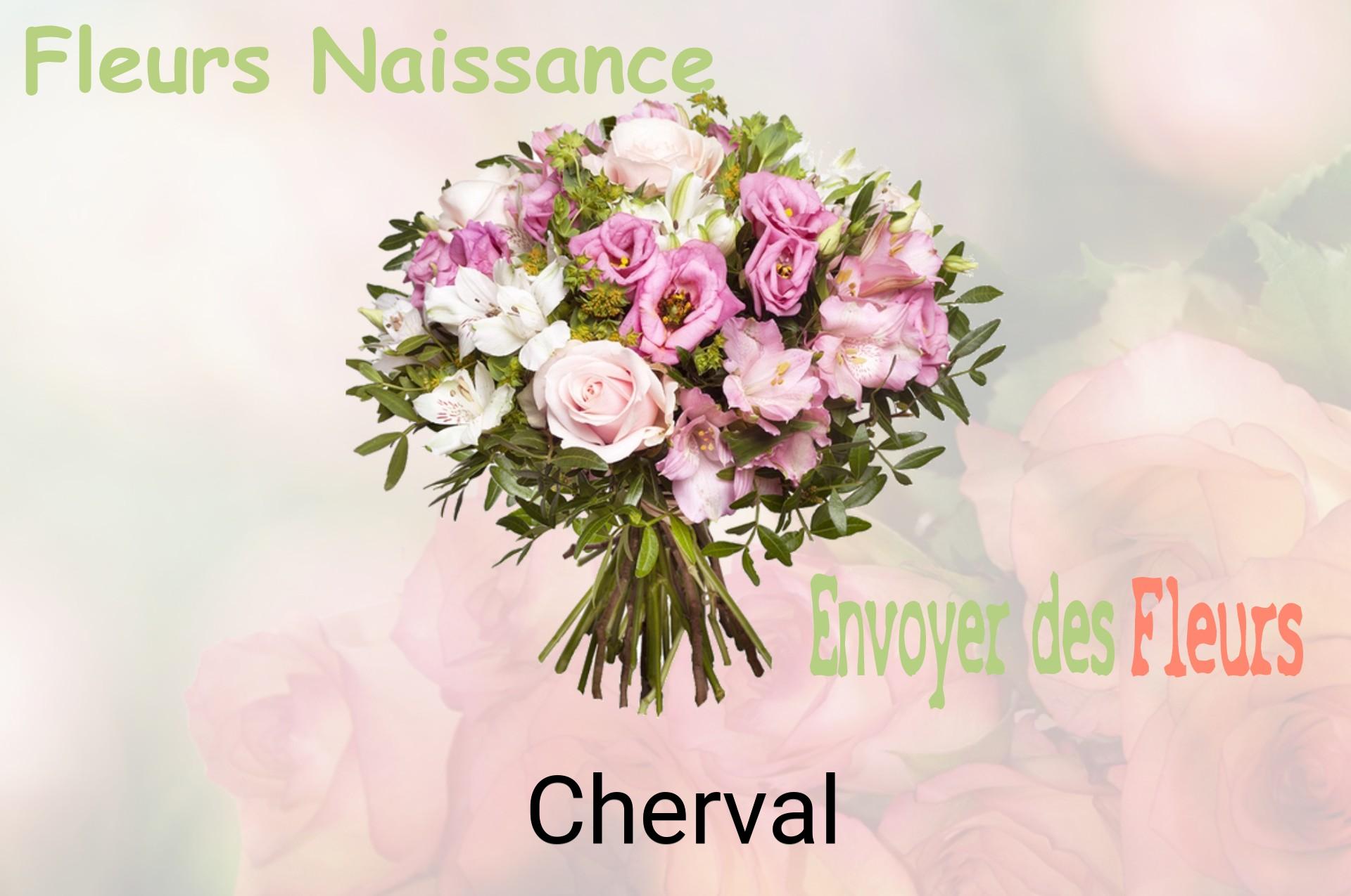 Bouquet de fleurs de naissance livré à Cherval